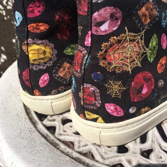 The CHARLOTTE OLYMPIA Jewel Canvas High Tops - Picture 3 of 8